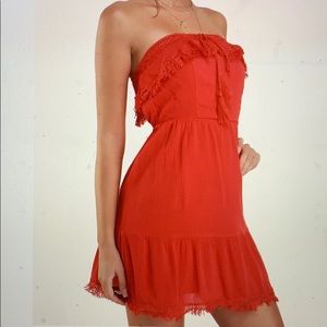 SOLD.  Lulus Red Dress with tags